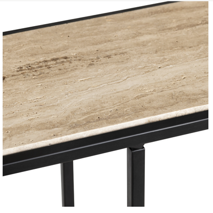 Travertine Console Table